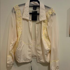 Nike Cream Sheer Jacket with Yellow Accents
